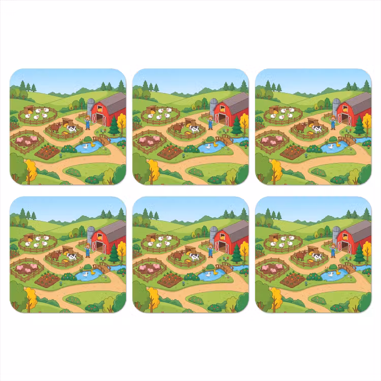 Onderzetter - Boerderij - Dieren - Platteland — 1