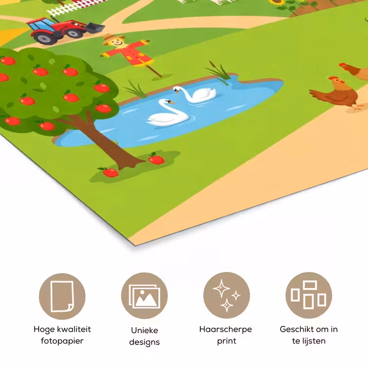 Poster - Boerderij - Landschap - Cartoon — 5