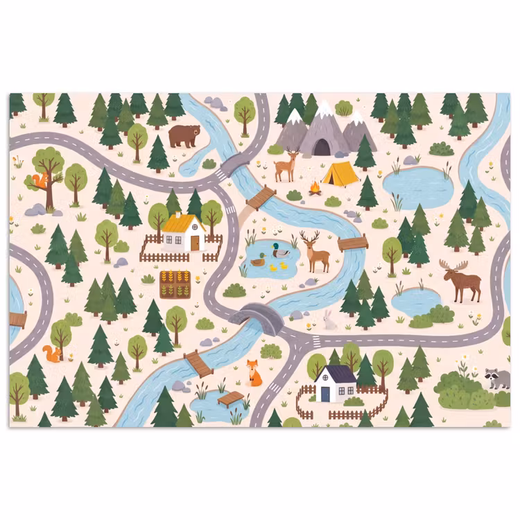 Poster - Landschap - Rivier - Cartoon — 1