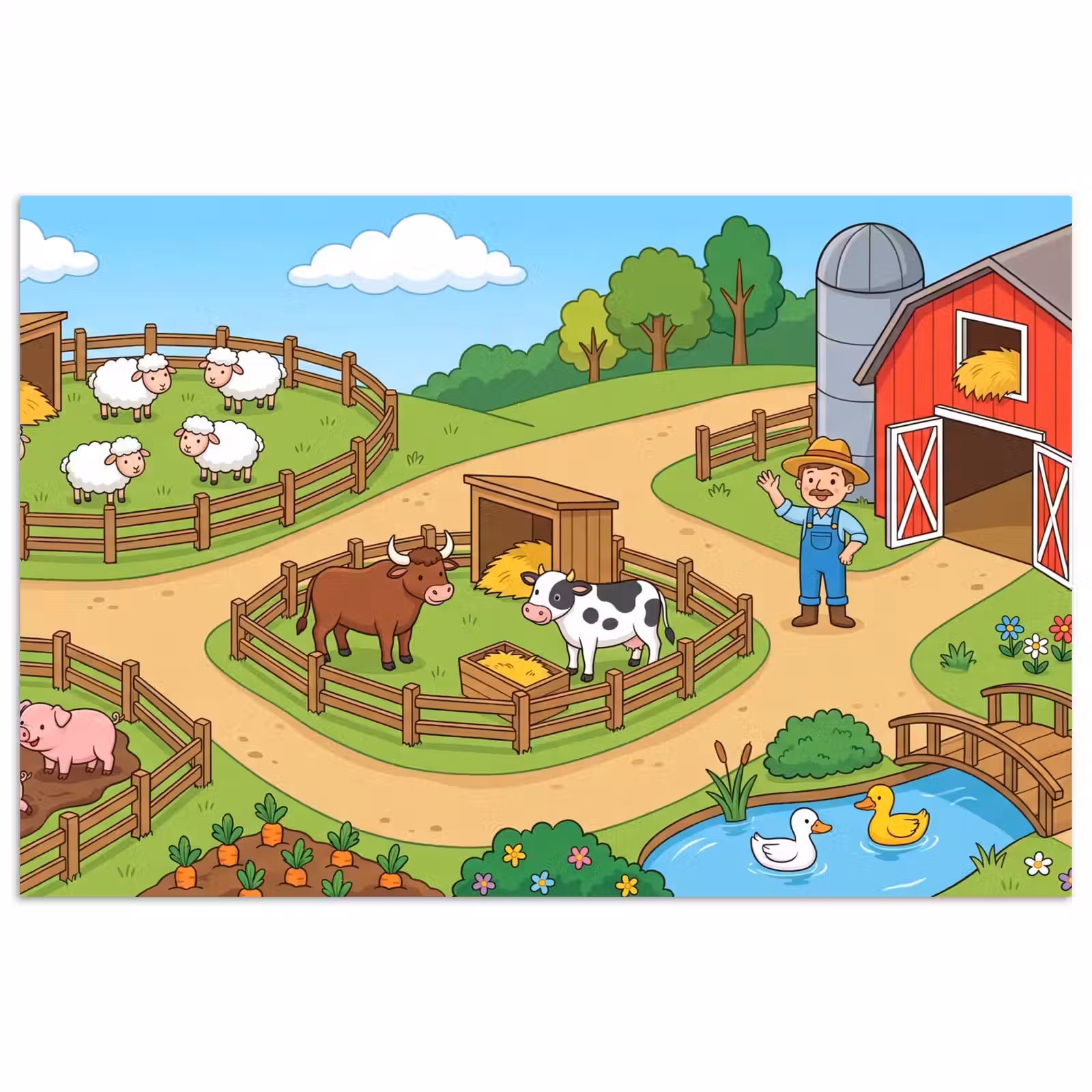 Poster - Boerderij - Dieren - Platteland — 1