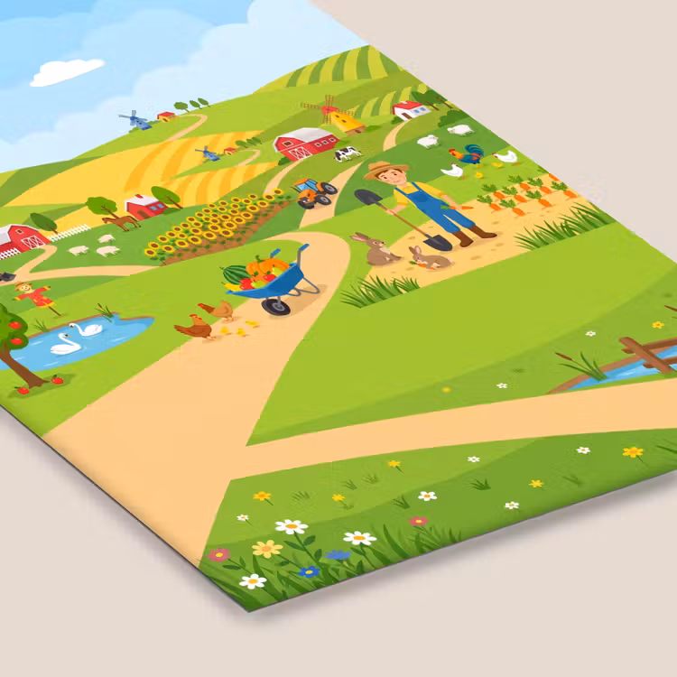 Poster met lijst - Boerderij - Landschap - Cartoon — 7
