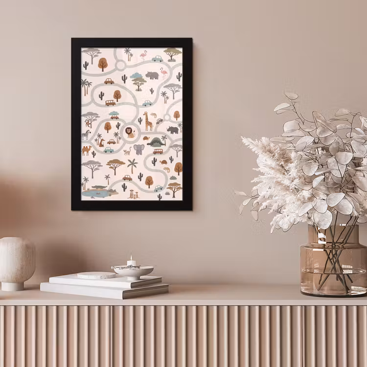 Poster met lijst - Dieren - Wegen - Illustratie — 5