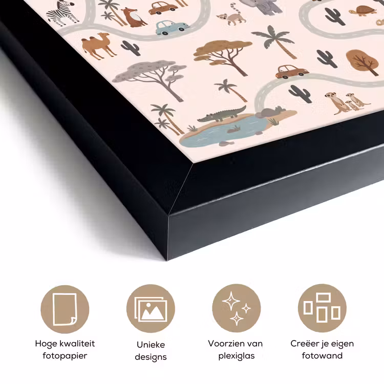 Poster met lijst - Dieren - Wegen - Illustratie — 6
