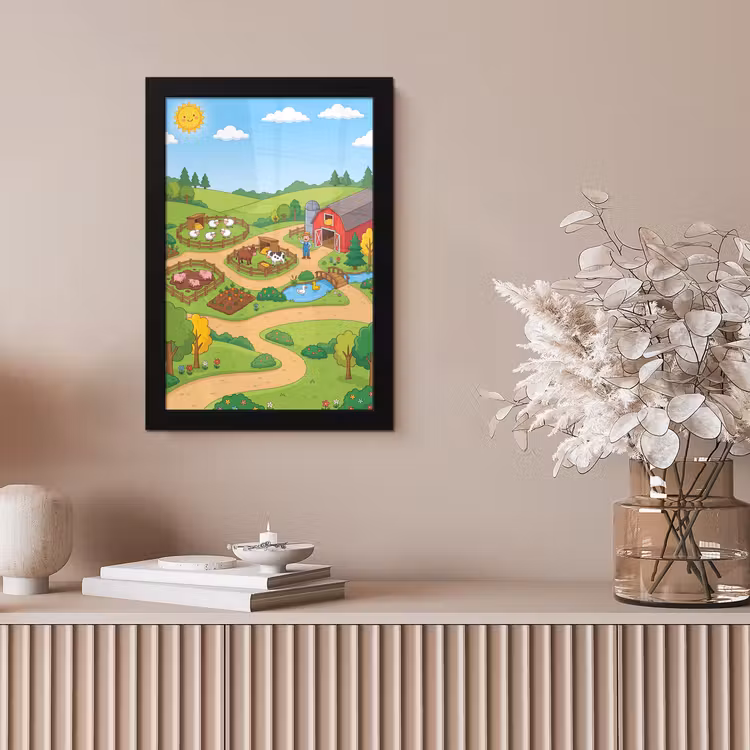 Poster met lijst - Boerderij - Dieren - Platteland — 5