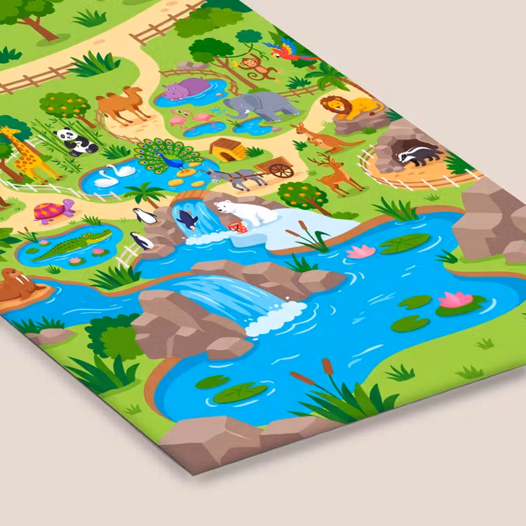 Poster met lijst - Dieren - Dierentuin - Cartoon — 7