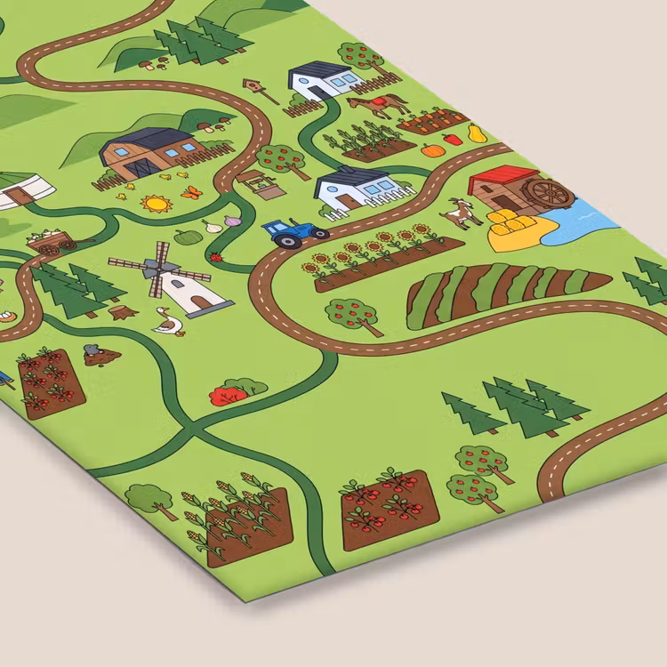 Poster met lijst - Dieren - Platteland - Illustratie — 7
