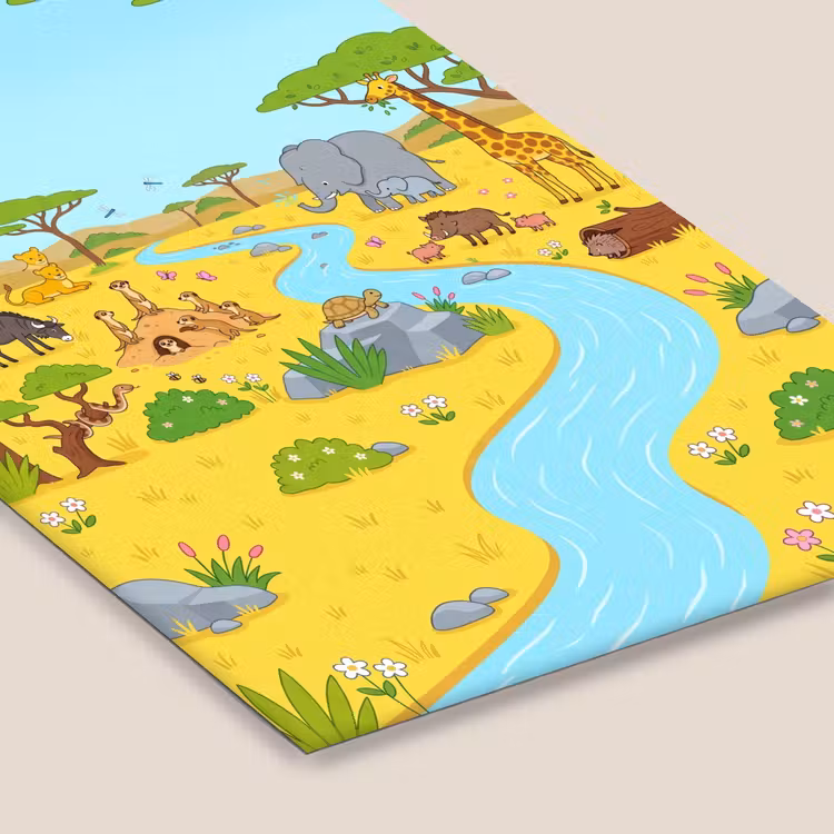 Poster met lijst - Dieren - Savanne - Cartoon — 7