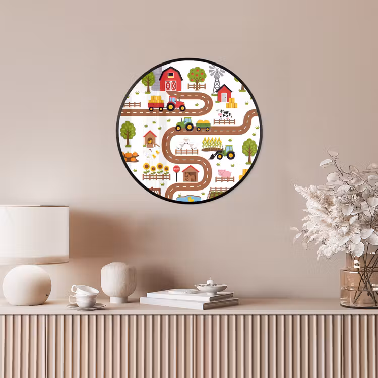 Ronde fotolijst - Boerderij - Dieren - Illustratie — 5