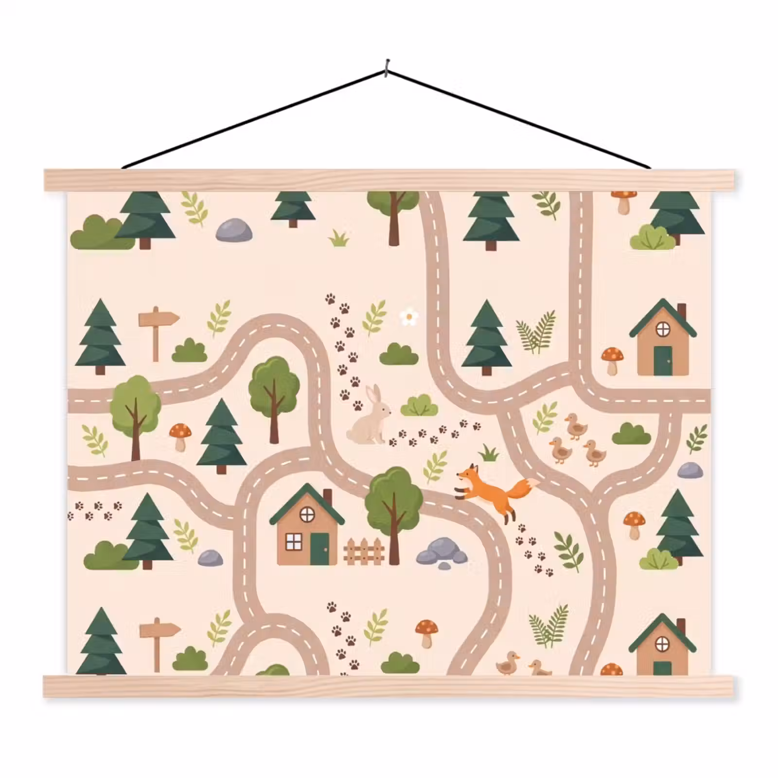 Schoolplaat - Weg - Dieren - Natuur — 1