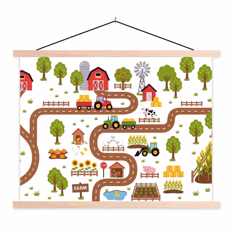 Schoolplaat - Boerderij - Dieren - Illustratie — 1