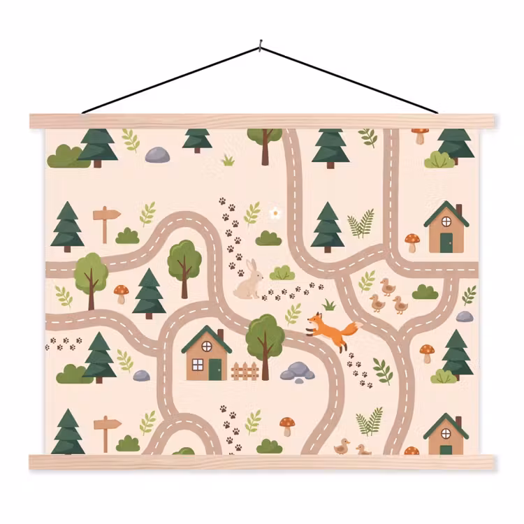 Schoolplaat - Weg - Dieren - Natuur — 1