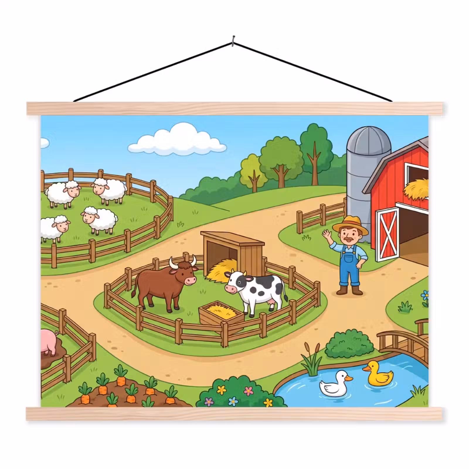Schoolplaat - Boerderij - Dieren - Platteland — 1