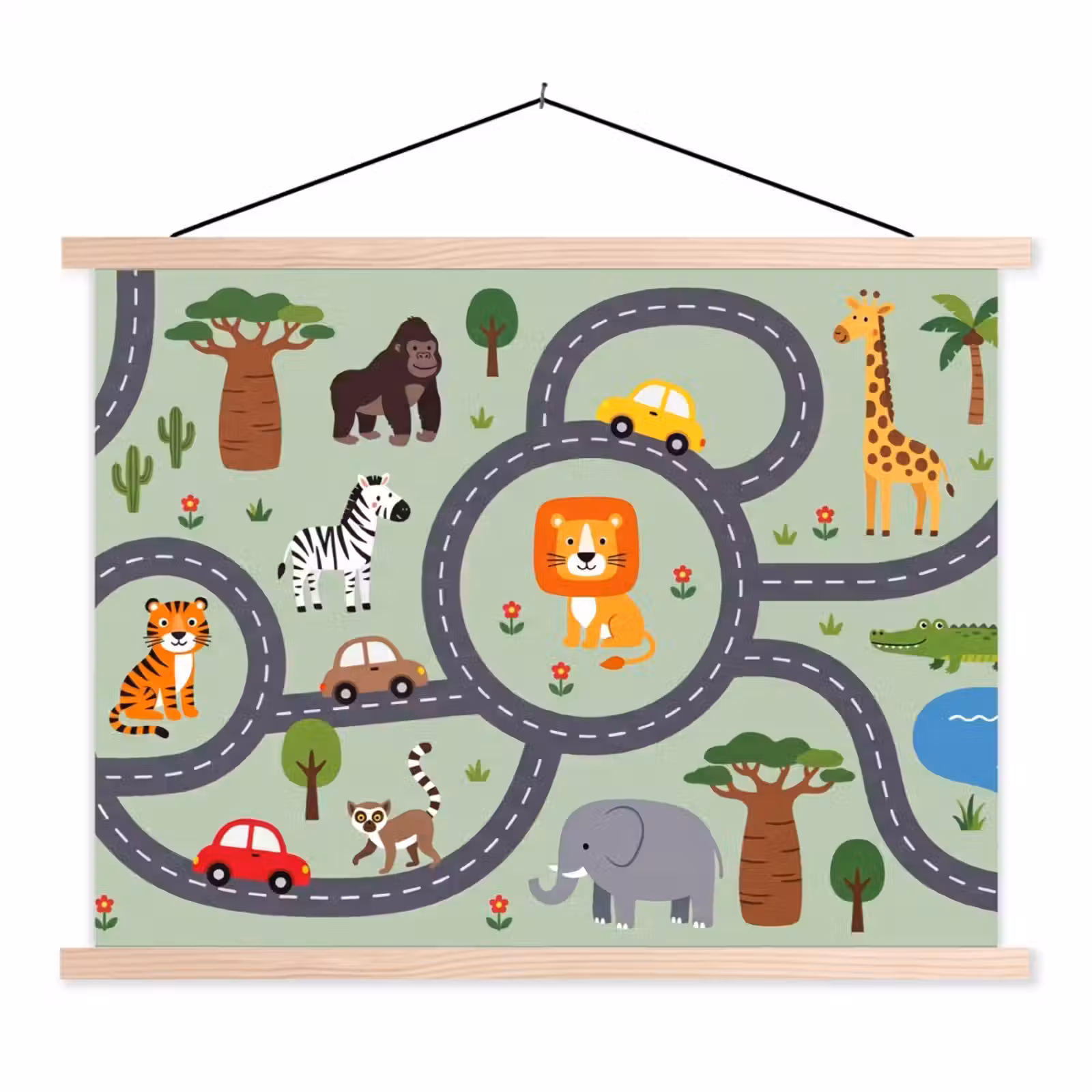 Schoolplaat - Dieren - Speels - Illustratie — 1