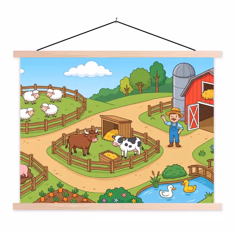 Schoolplaat - Boerderij - Dieren - Platteland — 1