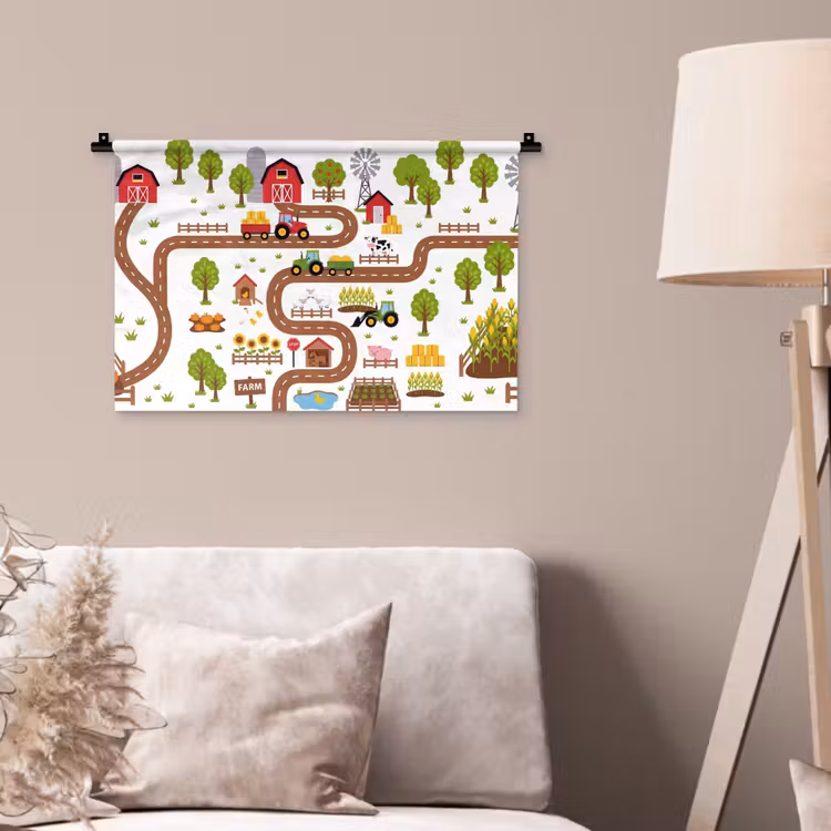 Wandkleed - Boerderij - Dieren - Illustratie — 2