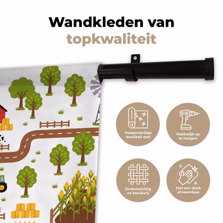 Wandkleed - Boerderij - Dieren - Illustratie — 3