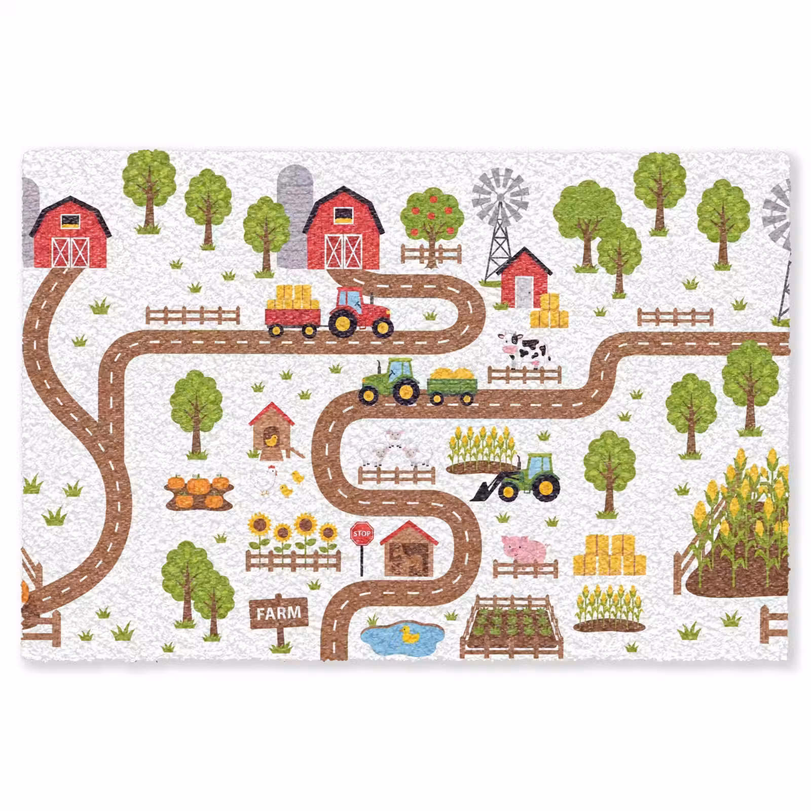 Vloerkleed - Boerderij - Dieren - Illustratie — 1