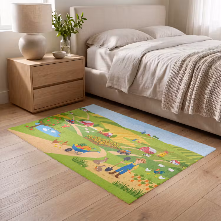 Vloerkleed - Boerderij - Landschap - Cartoon — 5