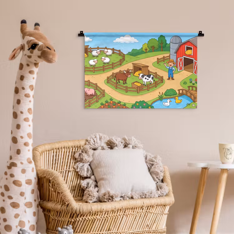 Wandkleed - Boerderij - Dieren - Platteland — 5