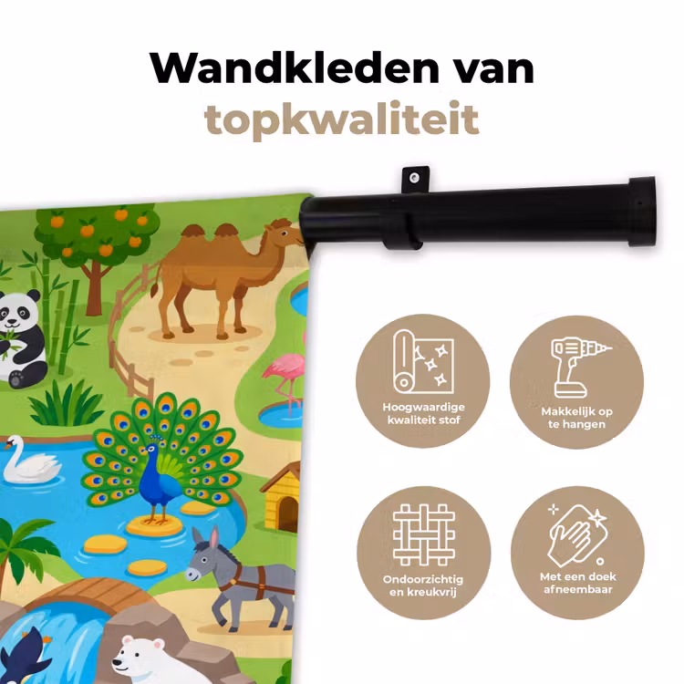 Wandkleed - Dieren - Dierentuin - Cartoon — 3
