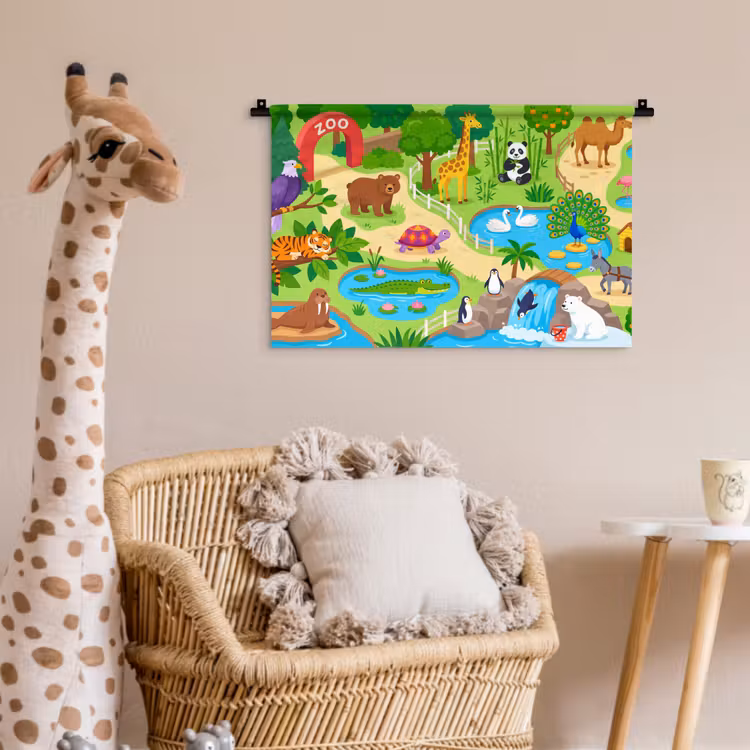 Wandkleed - Dieren - Dierentuin - Cartoon — 5