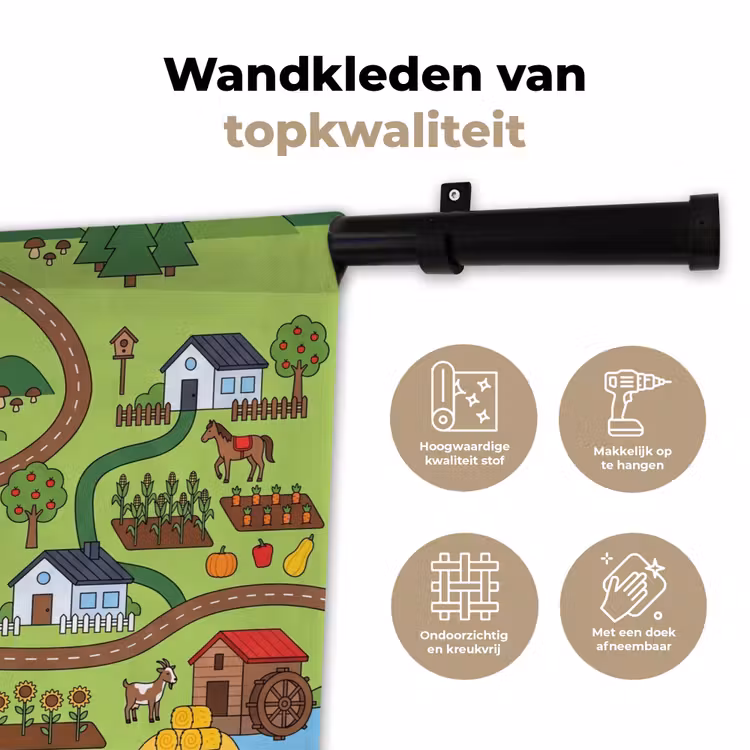 Wandkleed - Dieren - Platteland - Illustratie — 3