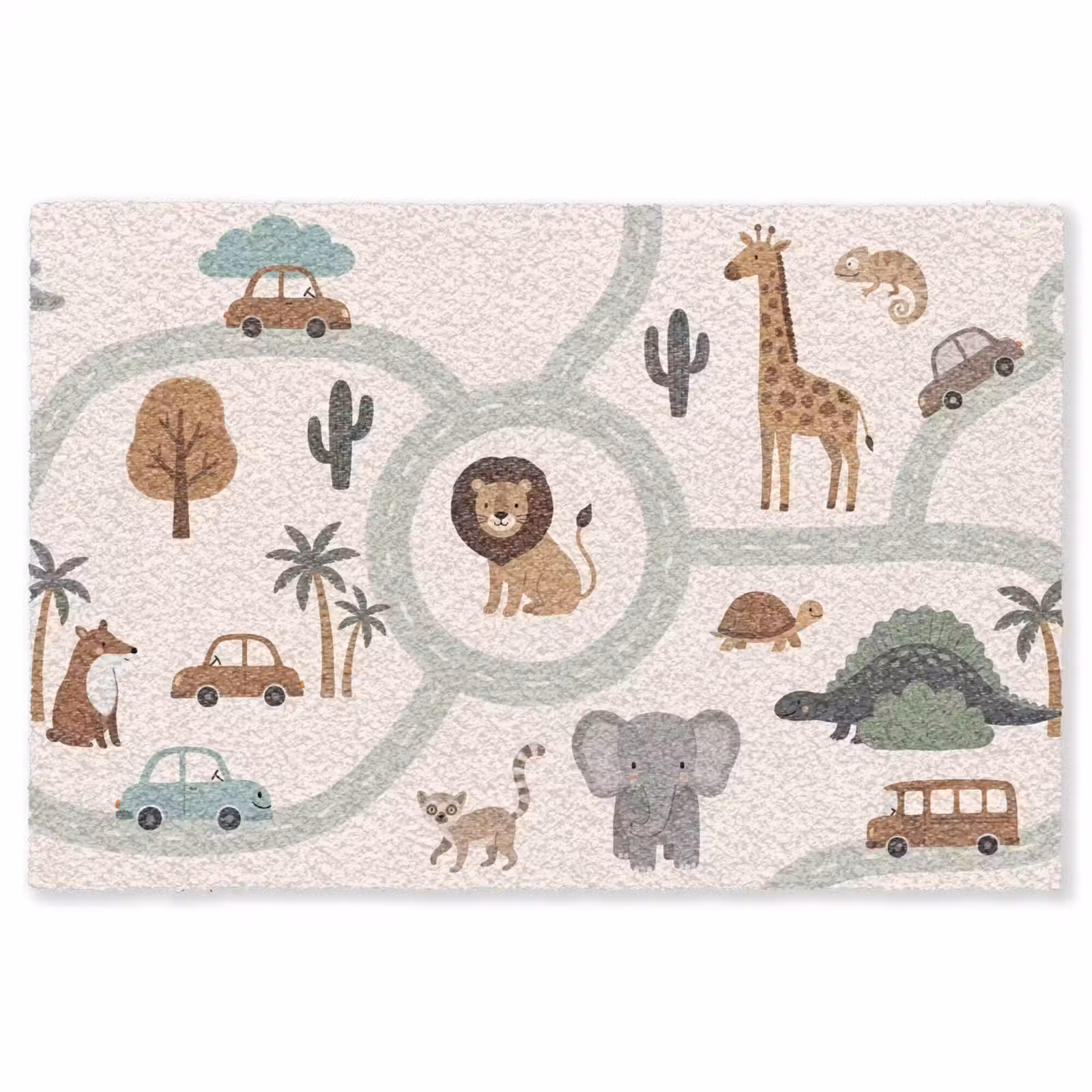 Vloerkleed - Dieren - Wegen - Illustratie — 1
