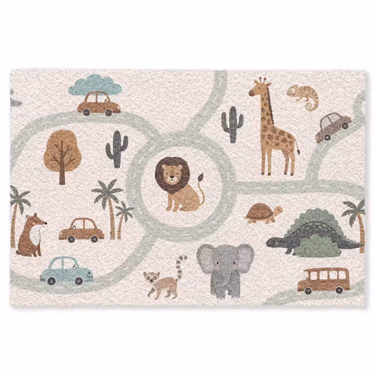Vloerkleed - Dieren - Wegen - Illustratie — 1