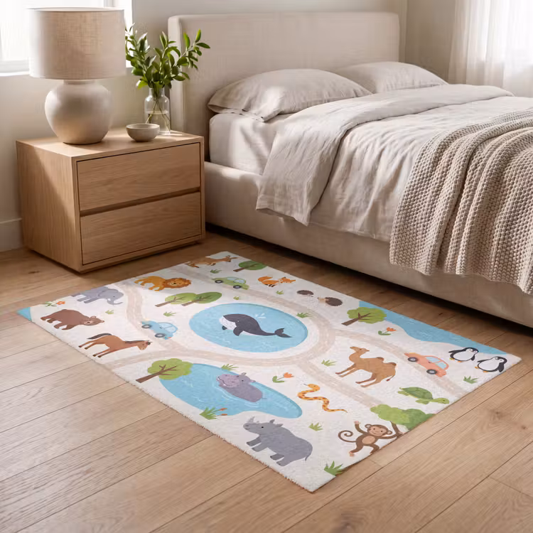 Vloerkleed - Dieren - Wereld - Illustratie — 5