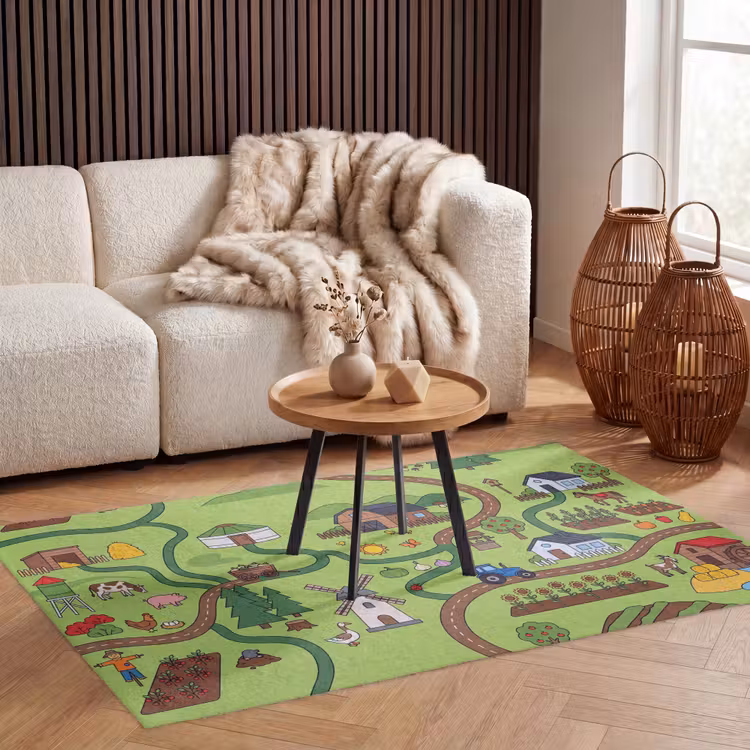 Vloerkleed - Dieren - Platteland - Illustratie — 3