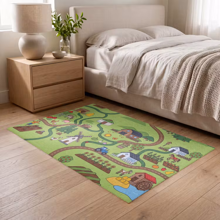 Vloerkleed - Dieren - Platteland - Illustratie — 5