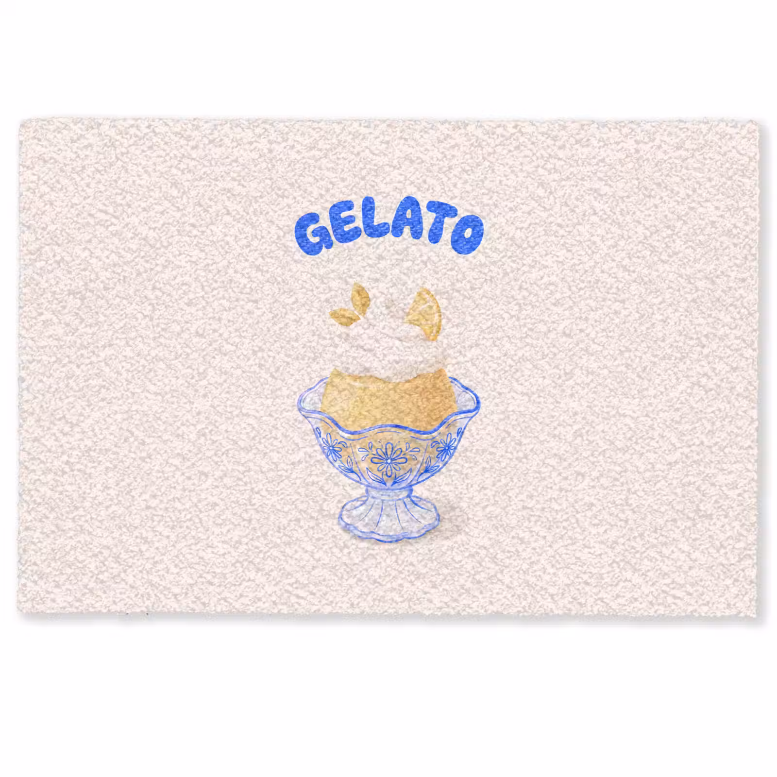 Deurmat - IJs - Citroen - Illustratie - Geel - Dessert — 1