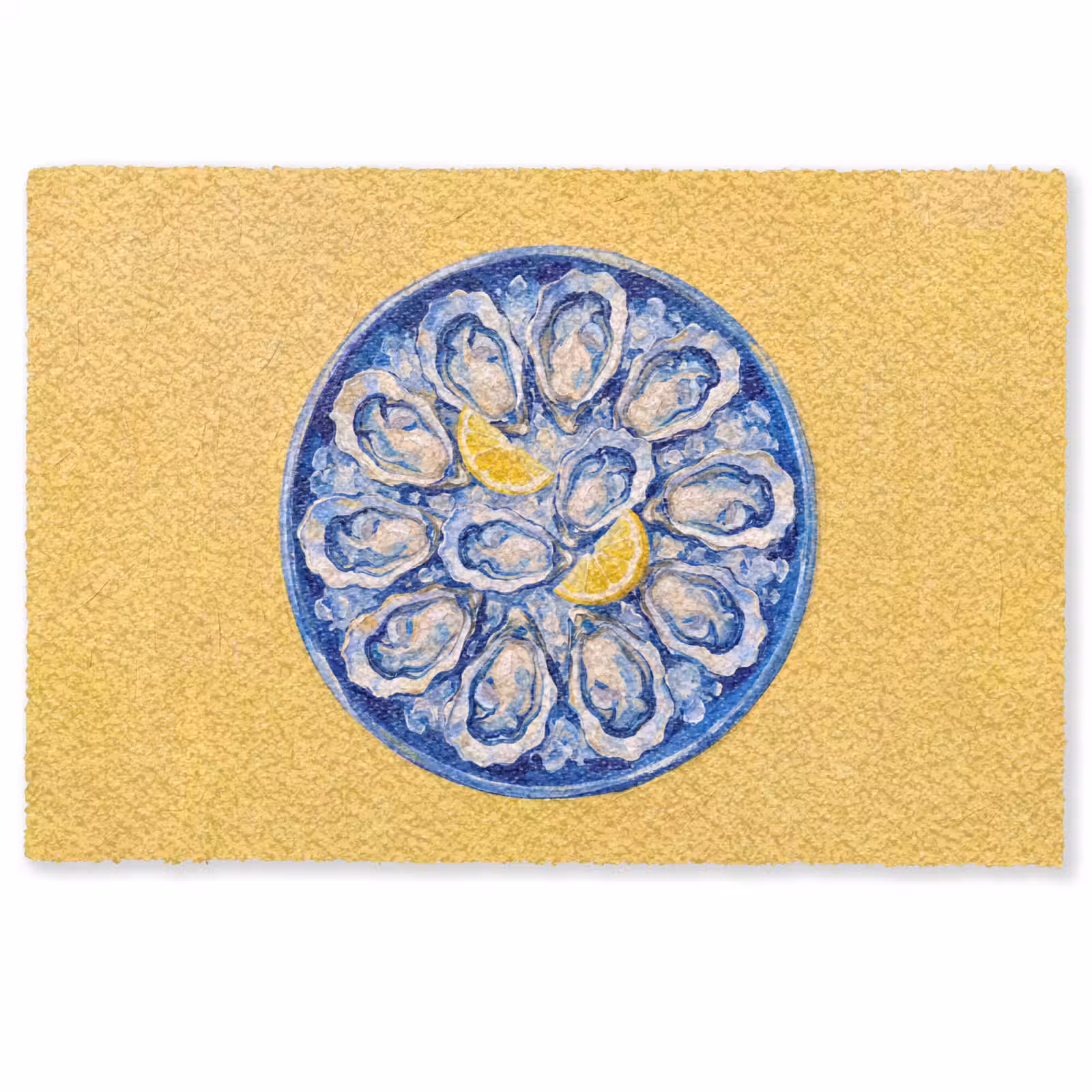 Deurmat - Oesters - Citroen - IJs - Modern - Geel — 1