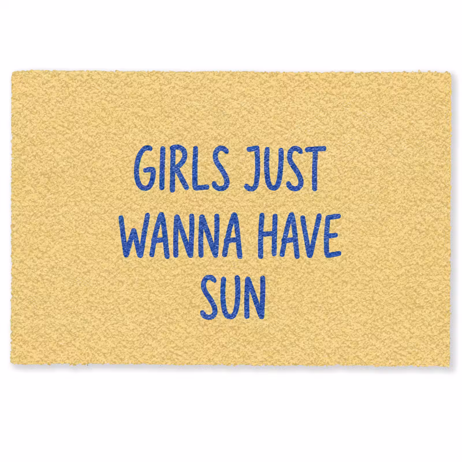 Deurmat - Tekst - Zon - Zomer - Modern - Geel — 1