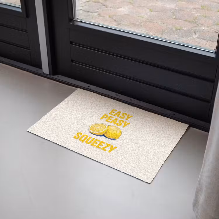 Deurmat - Eten - Citroenen - Keuken - Illustratie - Geel — 2