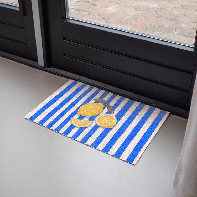 Deurmat - Fruit - Citroen - Zomer - Geel - Blauw — 2