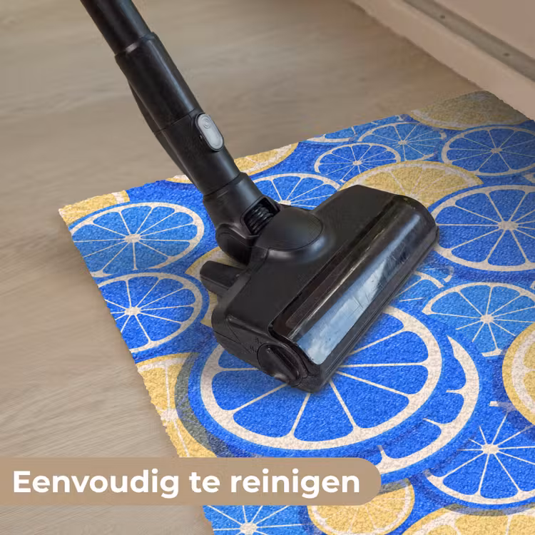 Deurmat - Fruit - Schijven - Patroon - Modern - Blauw - Geel — 9
