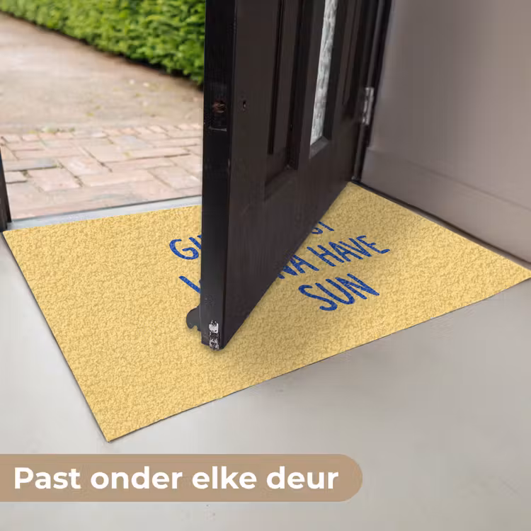 Deurmat - Tekst - Zon - Zomer - Modern - Geel — 7