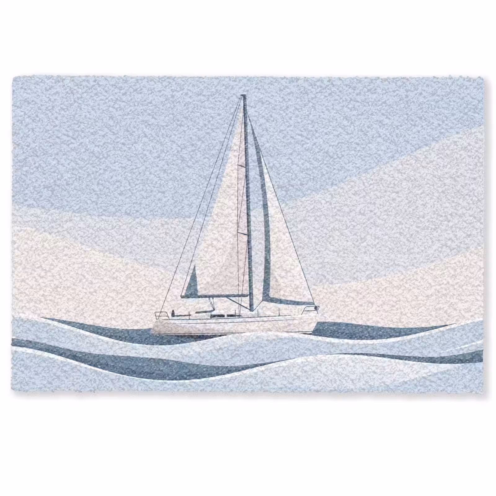 Deurmat - Boot - Zeil - Zee - Modern - Beige — 1