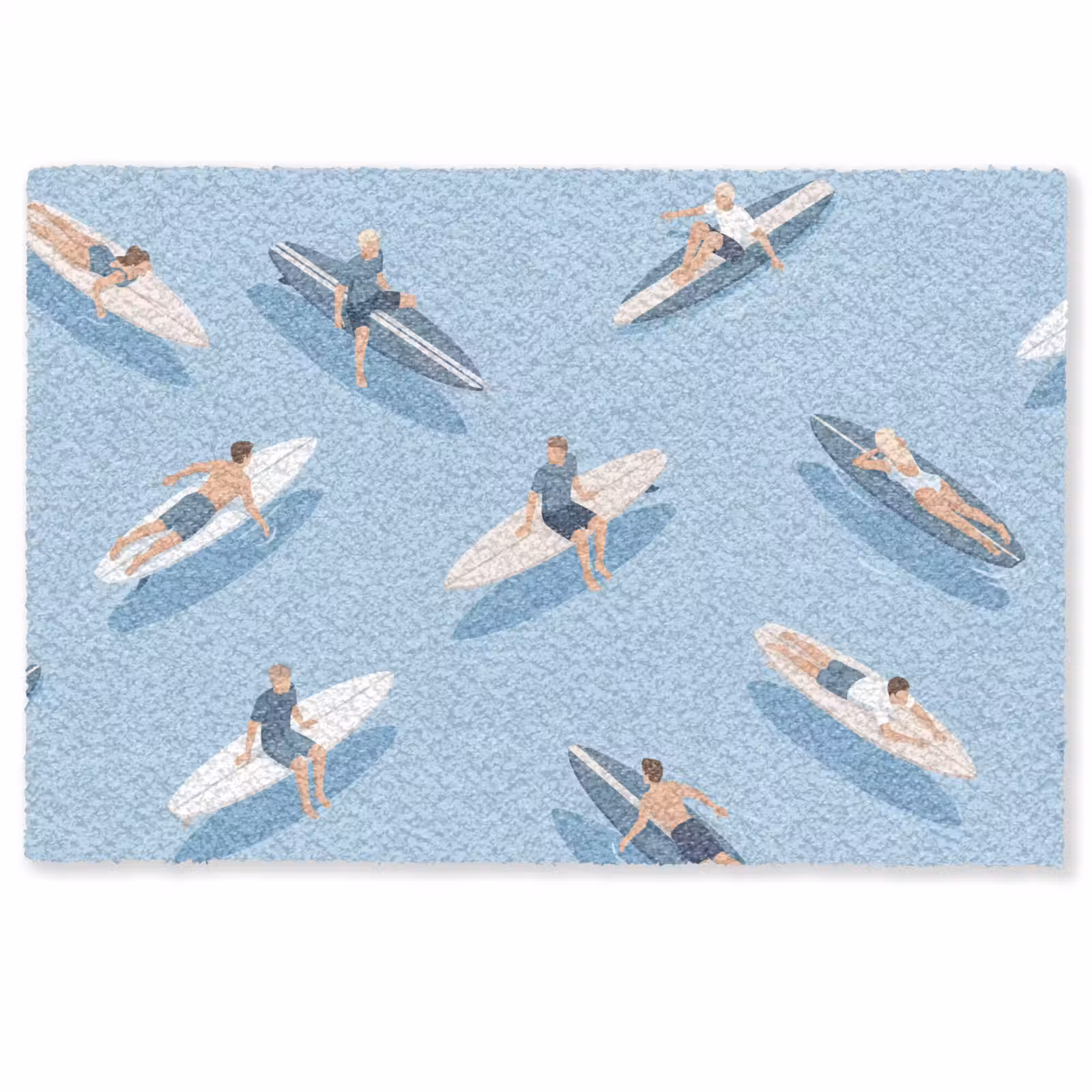 Deurmat - Mensen - Surfen - Water - Zomer - Illustratie — 1