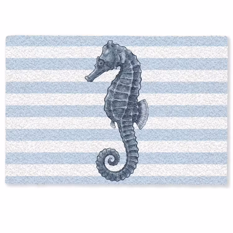 Deurmat - Vis - Oceaan - Illustratie - Blauw - Strepen — 1