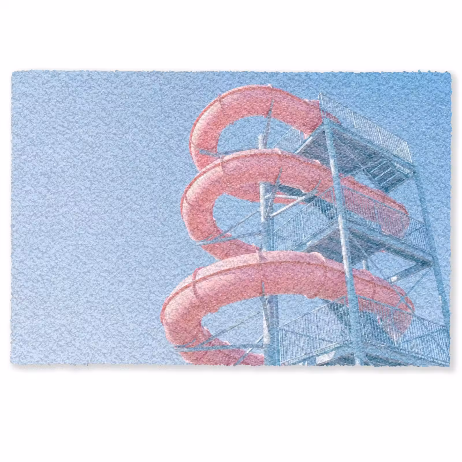 Deurmat - Glijbaan - Waterpark - Spiraal - Modern - Roze — 1