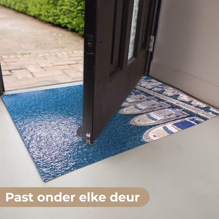 Deurmat - Boot - Jachthaven - Water - Zomer - Blauw — 7