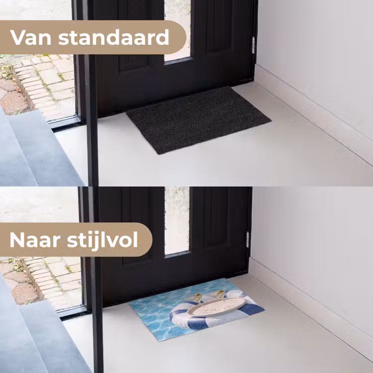 Deurmat - Cocktail - Zwembad - Zomer - Blauw — 3