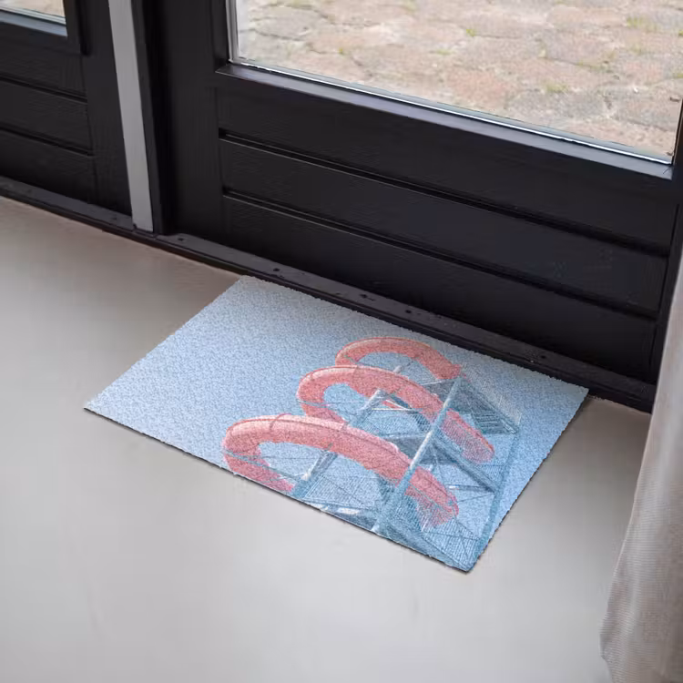 Deurmat - Glijbaan - Waterpark - Spiraal - Modern - Roze — 2