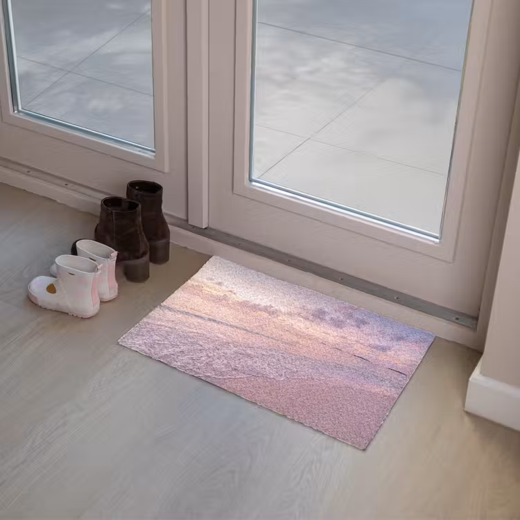 Deurmat - Strand - Zonsondergang - Natuur - Minimalistisch - Roze — 8