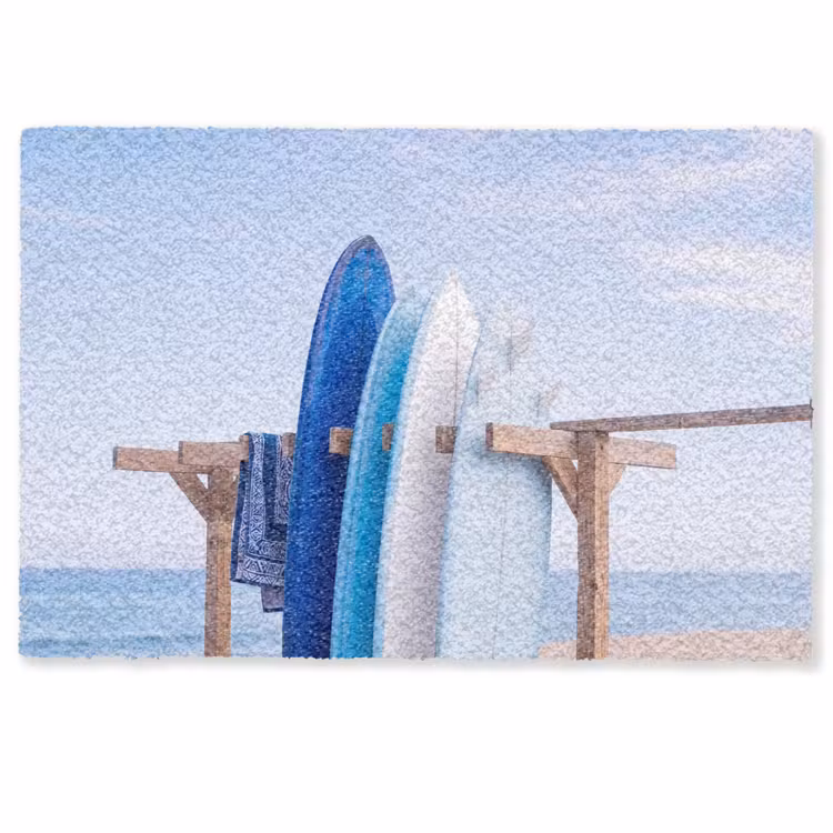 Deurmat - Surfplank - Strand - Zomer - Blauw - Water — 1