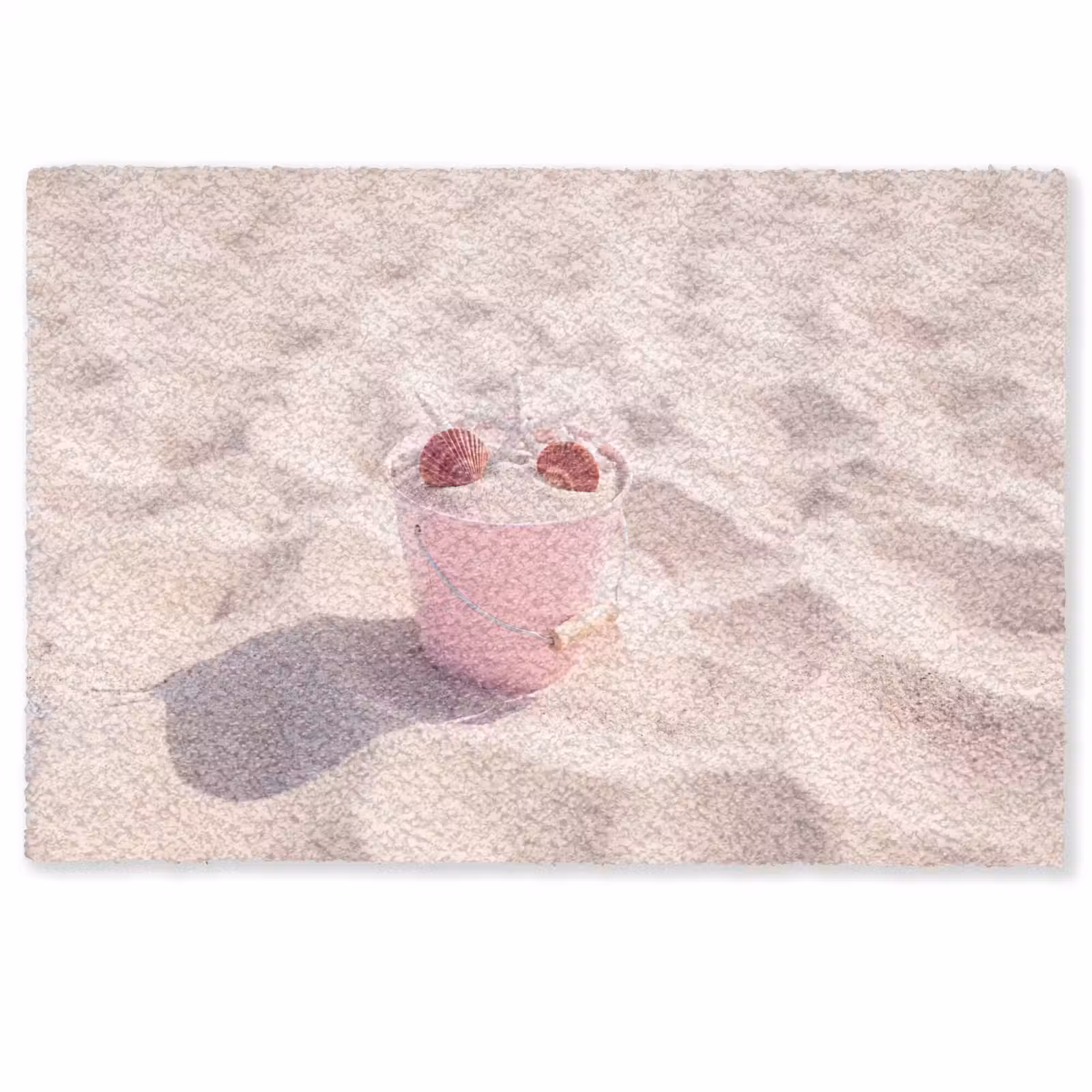 Deurmat - Strand - Schelpen - Zomer - Roze - Decoratie — 1
