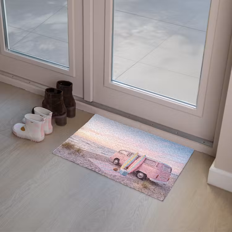 Deurmat - Busje - Strand - Surfplank - Zomer - Roze — 8