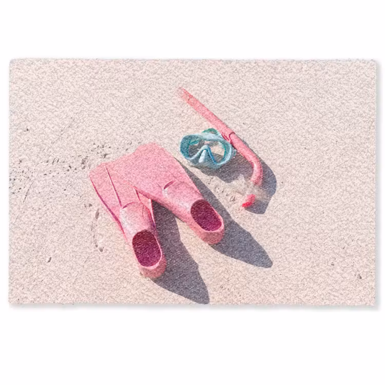 Deurmat - Snorkelset - Strand - Zomer - Roze — 1